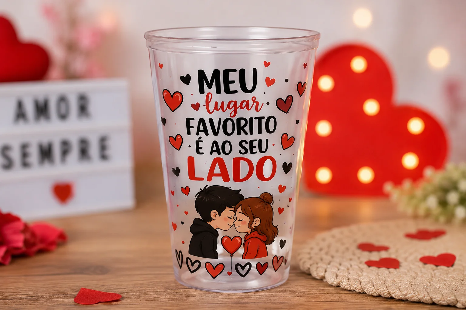Arte DTF UV Dia dos Namorados